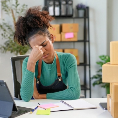 overwhelmed small business owner needing help with website management